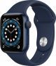Apple Watch Series 6 (GPS) 40mm Aluminium blau mit Sportarmband dunkelmarine (MG143FD)